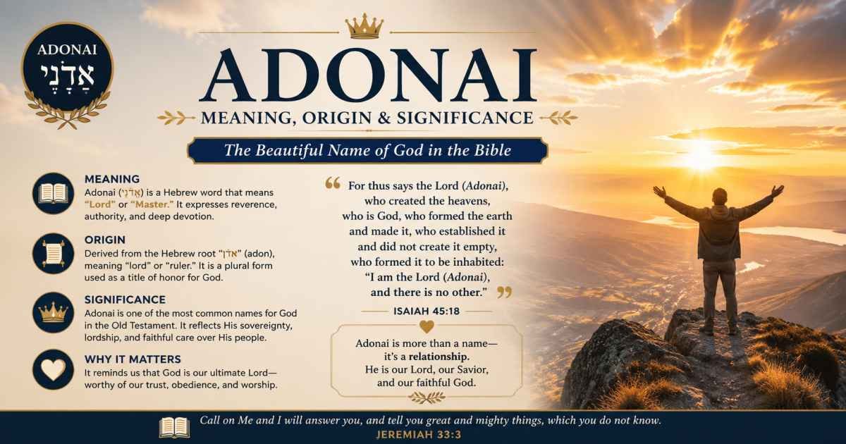 Adonai : The Complete Guide to the Biblical Name, Pronunciation, and Spiritual Significance