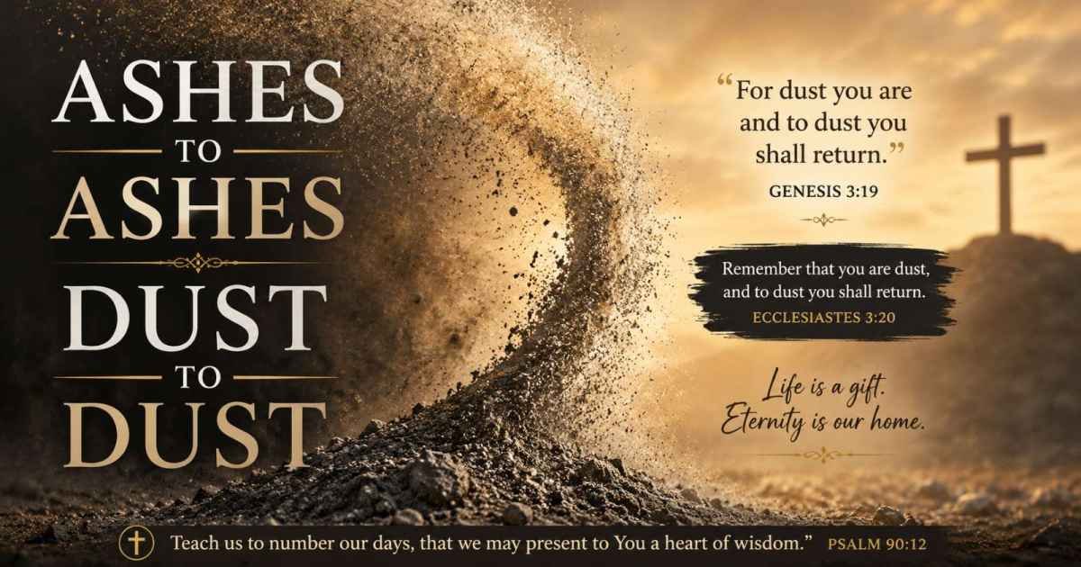concert stage Ashes to Ashes, Dust to Dust : Meaning, Bible Verse, Origin, and Spiritual Significance