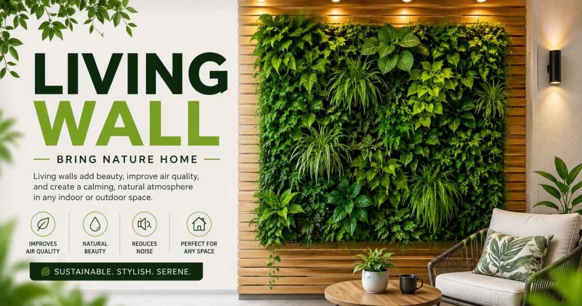 Living Wall: The Complete Guide to Green Walls, Vertical Gardens, Benefits, Installation, and Maintenance